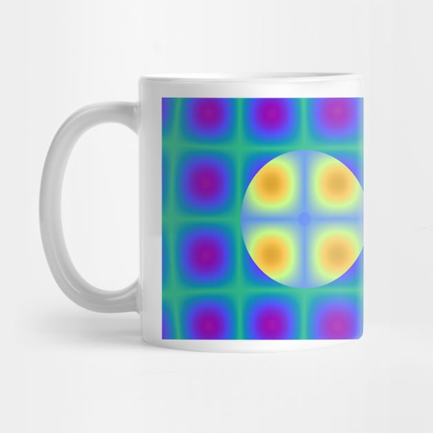 Pink and Yellow Fractal Dots and Squares by sciencenotes